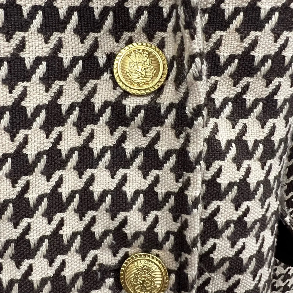 Joan Rivers Houndstooth Blazer with Gold Accents - Picture 3 of 8